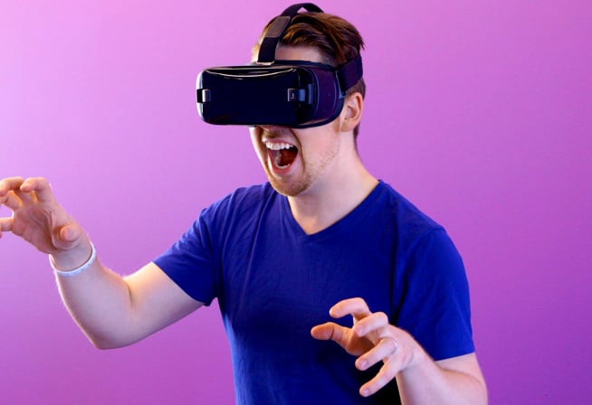 Man with VR headset